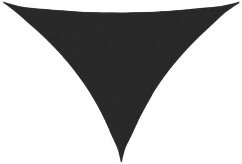 vidaXL Sunshade Sail, Weatherproof Oxford Fabric, Black Triangular, 5x5x6m, Ideal for Garden, Terrace, Playground, and Balcony