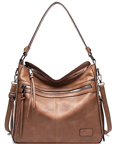 Damen-Lederhandtasche, große Designer-Tragetasche, mehrere Taschen, Designer-Geldbörsen, Cross-Body, Arbeit, Schultertasche, Stil 1 Khaki, 33,02 cm, 复古