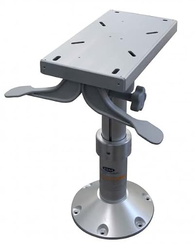 PONTTOR Stuhlfuß mit Gasdruckzylinder für Bootssitz Bootsstuhl Steuerstuhl, Höhenverstellung 38-51 cm