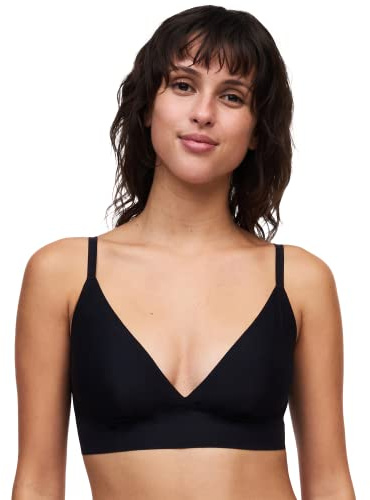 Chantelle Damen Triangel-Bügel Softstretch BH, Halbtransparent, Schwarz, Medium