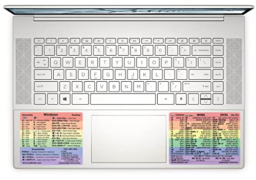 SYNERLOGIC (5 Sets) Windows + Word/Excel (for Windows) Quick Reference Shortcut Guide Stickers, No-Residue Vinyl (Rainbow/Large/Combo/5sets)