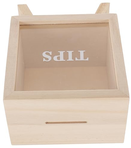 Toyvian Boutique Bout Pot Adulte Tirelire Tirelire en Bois Tirelire en Bois Vitrine Tirelire Naturel