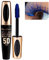 Beauty Glazed 5D Silk Fiber Mascara Waterproof Long-Lasting Not Blooming Eye Lashes Mascara Thick Curling Lengthening Volume Mascara Fast Dry False Lash Effect Extension Make-Up #04 Blue