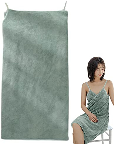 Onlynery Handtuchkleid für Damen - Saunakilt Spa Bademantel Set - Verstellbare Duschwickel, Weite Sauna-Tuch Mikrofaser Sarong