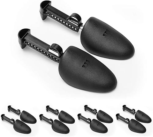 Nicoone 5 Paia Tendiscarpe per Donne e Uomini Taglia 39-46,Regolabile Forma Scarpe in Plastica,Allargascarpe Alberi di Scarpe,Nero