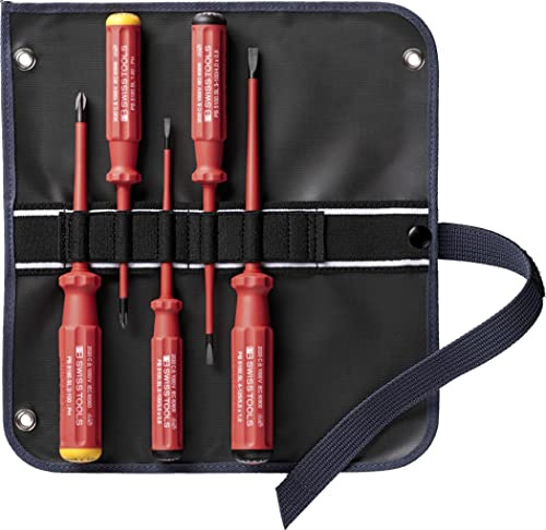PB Swiss Tools PH Schlitz VDE Elektriker Schraubenzieher Set, 5542.SU SL GY