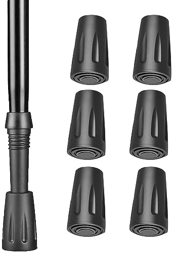 Gummifüße für Gehstock, 11 mm, 6 Stück, Ersatz-Gummi-Stöcke, Trekking-Stöcke, Gummi-Spitzen, Wanderstöcke, Gummispitzen, für Camping, Klettern