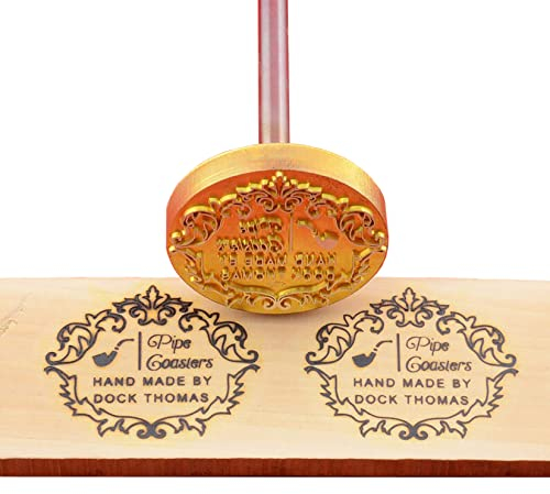 Brandeisen für Holz, langlebiger Leder-Markenstempel, Holzbrandeisen, handgefertigt von Design (2,5 x 2,5 cm)