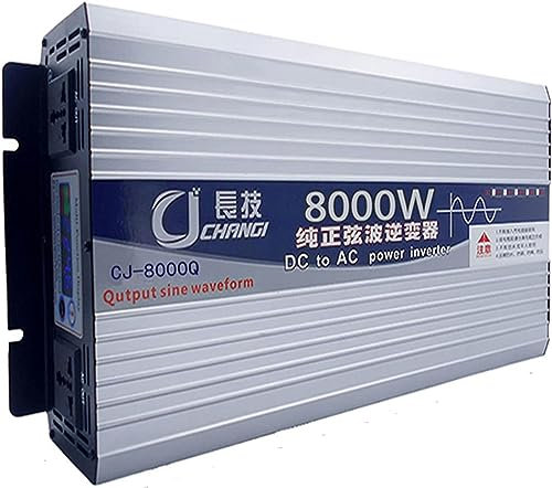 Trasformatore di tensione 3000W/4000W/5000W/6000W/8000W invertitore di potenza per 12V 24V 48V 60V 72V a 220V 230V 240V Inverter a Onda sinusoidale Pura Power Inverter Con Sockets (3000W,24V)