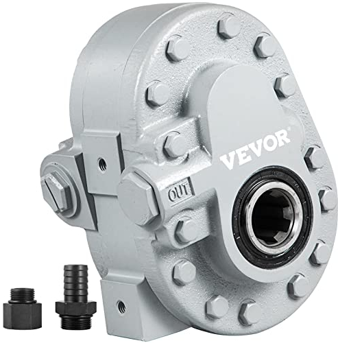 VEVOR Hydraulikpumpe 16,6 GPM Hydraulikmotor für Holzspalter 540 U/min 2500 PSI SAE 12 Ausgangsanschlüsse für LKW Heckklappe, Scherenhebebühne, Kippmuldenanhänger