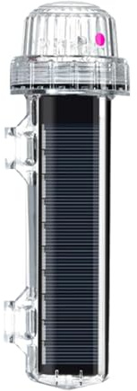 Sionhiuo Lumière LED marine, voyant d'avertissement - Lumière clignotante de sécurité solaire - Lampe de détection de contrôle de lumière intelligente étanche, pour la pêche de nuit, la