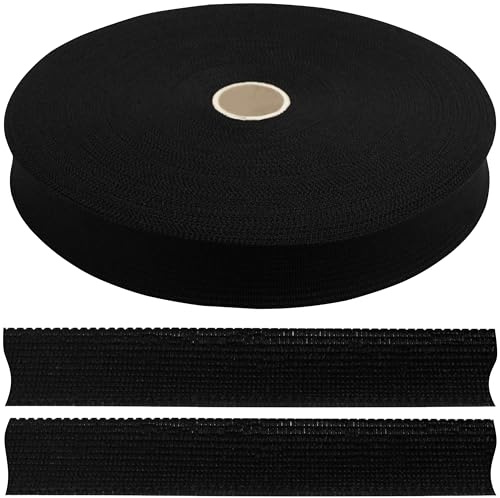 AERZETIX - C77540 - Rolle Polyester-Galonband 50 Meter x 20 mm - Farbe Schwarz - posamenten, passepartout, borten, Kissen, steppdecken