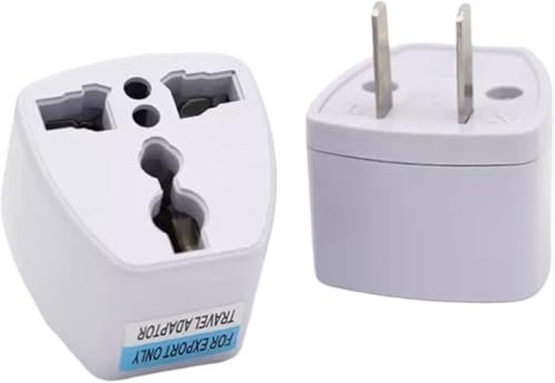 MultiAccesorios Adaptador de Enchufe Tipo A Universal – Compatible con EE. UU., Japón, México, Colombia y Más – Ideal para Viajes – Color Blanco (2 Unidad)