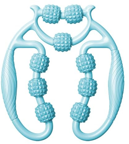 Rullo Muscolare per Gambe, Rullo Massaggio Muscolare Fitness,Muscolare Rullo 3D,Rulli Massaggianti per Muscoli 9 Ruote Massaggiatore Anticellulite per Collo Spalla, Ruotare Di 360 Gradi Senza Intoppi