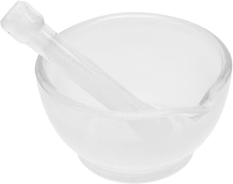 MAGICLULU Mortero De Vidrio De Recipiente Para Moler Medicamentos Machacador De Pimienta De Cocina Mortero Taza Pequeña Para Moler Especias Laboratorio o Restaurante