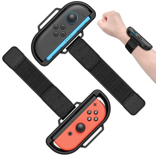 KOVA Armband Straps für Nintendo Switch 2 /Swtich 1/OLED (Schwarz) | Armband für JoyCon 2 Comfor & Secure, für Just Dance 2026/2025/2024/2023, für Zumba Burn it Up (2 Packungen) for Switch2