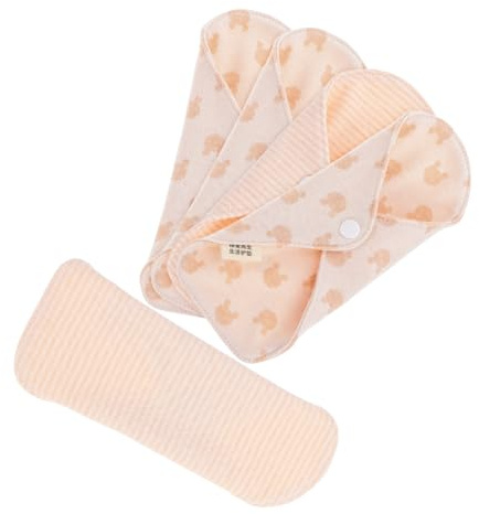 PACKOVE 5 Stück Wiederverwendbare Damenbinden Aus Bio Baumwolle Weich Und Atmungsaktiv Waschbare Stoffbinden Mit Hoher Saugfähigkeit Faltbar Für Reisen Wiederverwendbare Menstruationsbinden Für Frauen