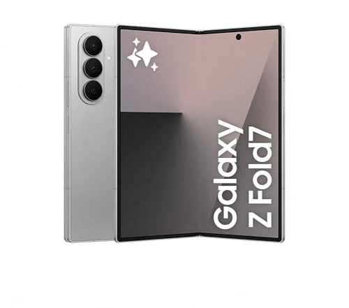 Samsung Galaxy Z Fold7 AI Phone, Thin and Light Foldable Design, Large Screen, 200MP Camera, 256GB Storage, 12GB Memory, 4400 mAh Battery, Silver Shadow, 3 Year Extended Warranty (UK Version)