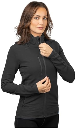 ALPIN LOACKER Merino Jacke Damen 270 g/m² I Merinowolle Fleecejacke atmungsaktiv I Wolljacke für Outdoor und Freizeit