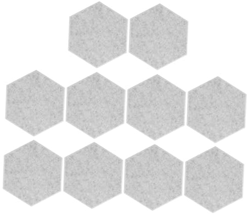 Hexagon Acoustic Panels 10pcs Polyester Sound Absorption | Commercial Office Use, Wall Treatment, Sound Insulation Panels, Studio Sound Dampening Application