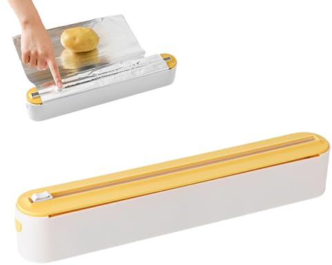 Dispenser Carta Forno Alluminio Pellicola Magnetica, – Taglio Pulito E Sicuro, Retro Magnetico, Dimensioni Regolabili Da 15 A 30 Cm, Dispenser Per Carta Stagnola E Alluminio Film Con Taglierine