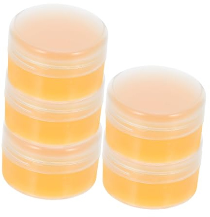 INOOMP Wood Care Wax and Furniture Polish 5pcs 20g Each Red Wood Paste Finishing Wax Beeswax Blend for Hardwood Floor and Solid Maintenance Indoor Use