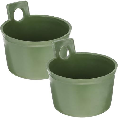 Sewroro Lot de 2 Louches à Eau en Plastique Robuste Grosse Capacité pour Jardin et Potager Épuisettes Multifonctions pour Arroser et Fertiliser Légumes et Fleurs Usage Extérieur