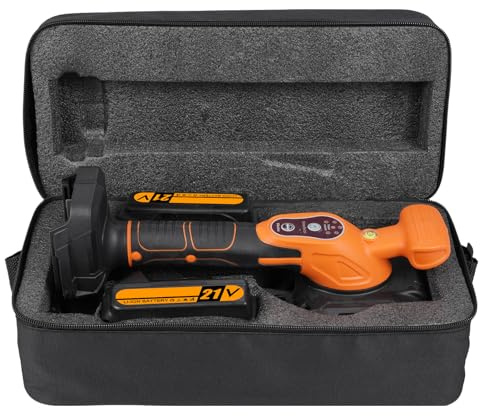 KKnoon Apparecchio per piastrelle da 21 V con 5 velocità regolabili e alta capacità di carico, dispositivo vibrante per la posa di piastrelle da parete e pavimento con livella a bolla (arancione)