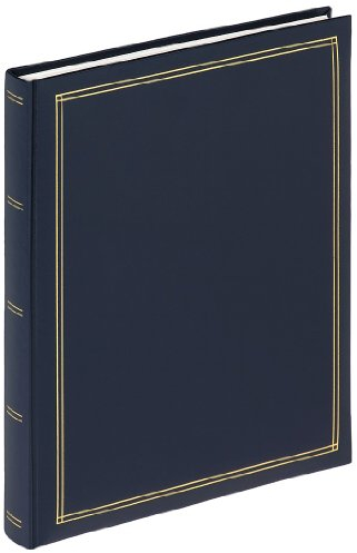 walther design Fotoalbum blau Selbstklebealbum SelbstklebealbumKunstleder mit Prägung, Monza SK-124-L