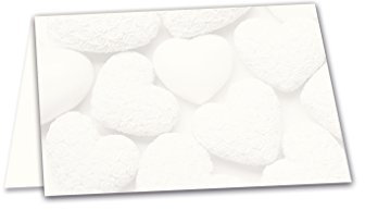 50 stycken små vita vita vita bordskort namnskyltar sittkort platskort namn-pinnar för alla pennor! Idealisk för födelsedag, dop, bröllop, kommunion, mors dag, ….