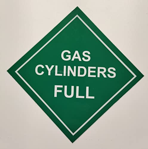 Dangerous Substance Labels Gas cylinders Full Safety Sign - Self Adhesive Sticker 300mm x 300mm