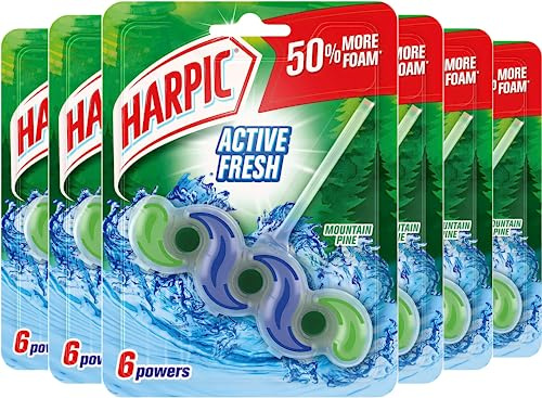Harpic Toilet Rim Block Fresh Power 6 - White&Shine Forest Dew RG22088