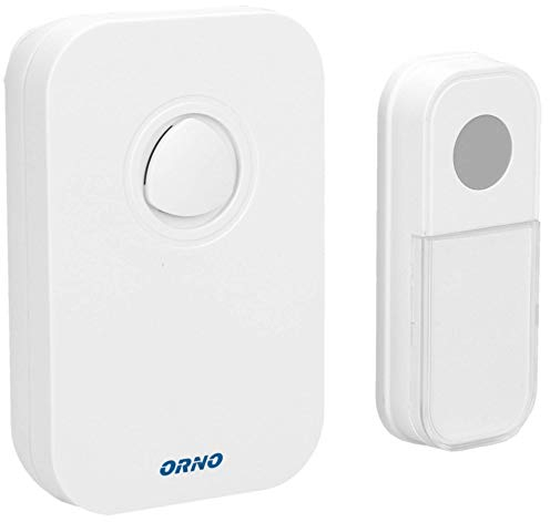 ORNO Fado DC Funkklingel Aussen Wasserdicht mit Volume-Regler, Reichweite 100m, 36 Klingeltöne, Batteriebetriebener