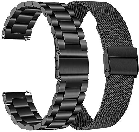 TRUMiRR Ersatz für HUAWEI Watch GT 6 Pro/HUAWEI Watch 5 46mm/ GT 5 46mm Armband, 22mm Solide Edelstahl Gewebtes Mesh Metall Armband Sports Ersatzband
