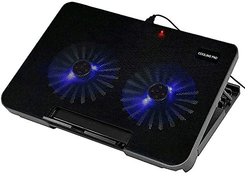 OcioDual Base de Refrigeracion para portatil Laptop hasta 17'' USB 2 Ventiladores Luz Led
