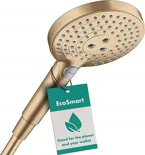 hansgrohe wassersparender Duschkopf Raindance Select S 120 (Regendusche, 3 Strahlarten), Brushed Bronze