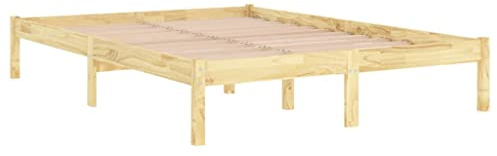 vidaXL Kiefer Massivholzbett Bettgestell Bett Holzbett Doppelbett Futonbett Bettrahmen Schlafzimmerbett Schlafzimmermöbel 120x200cm