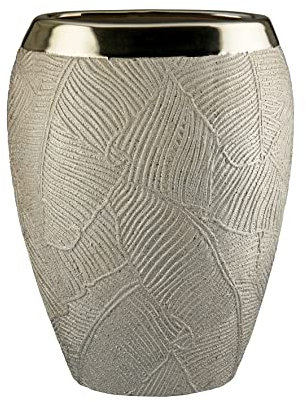 Moderne Dekovase Blumenvase Tischvase Vase aus Keramik Gold 20x27 cm