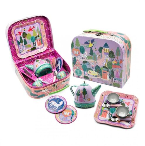 Floss & Rock Musical Tin Tea Set Fairy Tale
