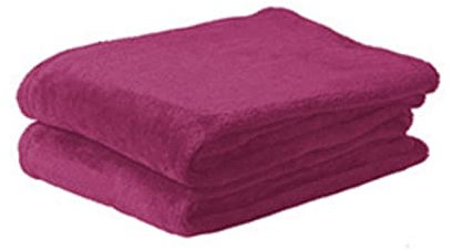 BLANCO NUMERO UNO Coperte Divano Plaid Velluto Monocolore Fucsia