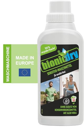 bionicdry Sport-Waschmittel Sensitiv 500 ml hautfreundlich und effektiv | Reinigung von Sport- und Funktionskleidung mit direktem Hautkontakt wie Membran-Gewebe, Fleece und Lycras