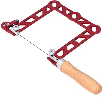 Mini Hand Laubsäge Metall Holz Säge Aus Aluminiumlegierung Und Holzgriff Für Schmuck, Holzbearbeitung Mit Ergonomischem Griff Für Handwerks, Rot (5 Zoll)