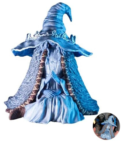 HGSHUO Figuren Hexen Figur Model Halloween Figur PVC Statue Dekoration mit Abnehmbarem Hut Sammelfiguren Modell Hexenfigur Spielzeug Geschenk Halloween Deko