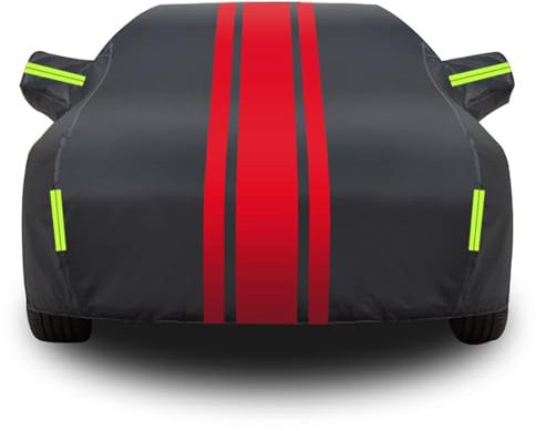 ZMXRF Auto Abdeckungen für VW Touran/Touran L Active TSI DSG,Vollgaragen Wasserdicht Atmungsaktiv Allwetterschutz Winddicht Staubdicht Kratzfest UV Schutz,Red