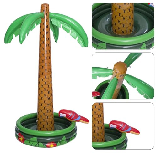 160 cm Hoch Aufblasbare Palmen, Pool Deko Spielzeug Aufblasbare Palme, Sommerliche Dekoration Hawaiian Dekoration, Palme-Ballon-, Grün-Bra-un