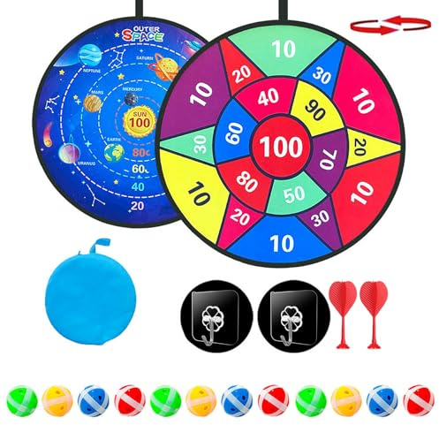 28.3 Zoll Dartscheibe Kinder 72cm,Mit 12 klebrigen Bällen,2 Darts,wurfspiel,Indoor/Outdoor Sport Fun Party Game,Spielzeug,Geburtstagsgeschenke für 4 5 6 7 8 9 10-12 14 Jahren Jungen Mädchen