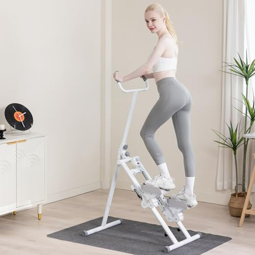 Stepper, Climber Fitness,Appareil d'exercice pour Le Step avec écran LCD et poignées