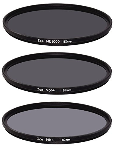 ICE 82mm Slim ND Filter Set ND1000 ND64 ND8 Neutral Density 43 10, 6, 3 Stop Optical Glass