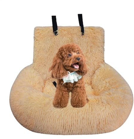 Hunde Autositz, Hundebett Auto, Hunde Autositz Fluff-y Inkl. Sicherheitsgurt, Haustier-Autositz, Auto, Hundebox Hundekorb,Abnehmbare Und Waschbare Haustier Autositze Für Kleine, Mittlere & Große Hunde