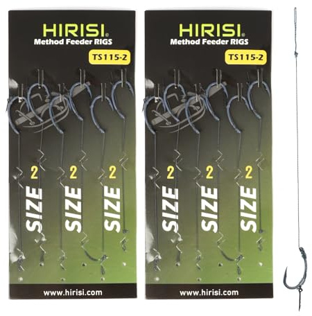 12 Stück Karpfenangeln Haar Rigs Gebogene Karpfen Rigs Haken Anti-Tangle Swivel Geflochtene Schnur Feeder Angelgerät